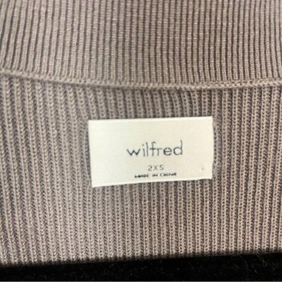 Wilfred Aritzia Cove ribbed collar button up sweater dress Sz 2XS - Picture 7 of 13